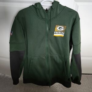 🏈 Green Bay Packers Nike Dri-FIT Full-Zip Sideline Hoodie - Men's Large (L)